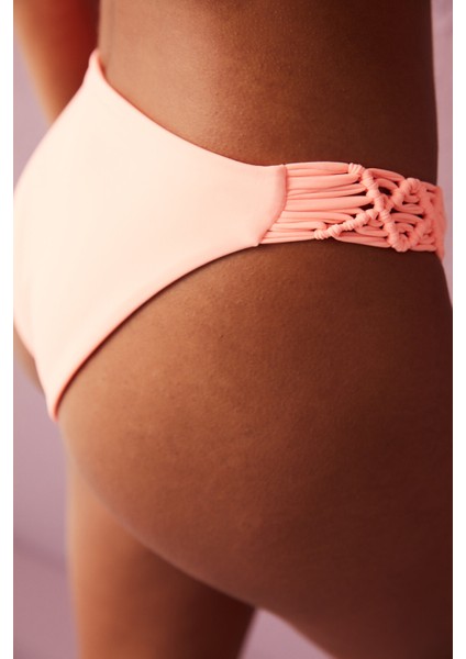 Parlak Turuncu Basic Macrame Bikini Altı fırsatları