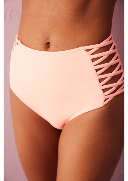 Parlak Turuncu Basic Hight Fashion Bikini Altı