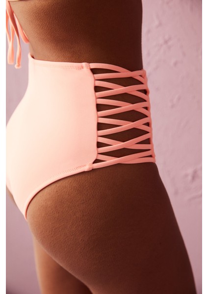 Parlak Turuncu Basic Hight Fashion Bikini Altı