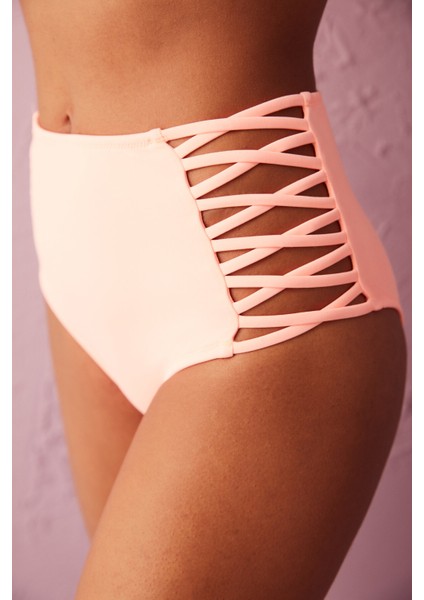 Parlak Turuncu Basic Hight Fashion Bikini Altı