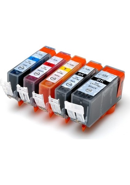 Canon Pixma MG-5300 PGI-525-CLI-526 5 Renk Set Muadil Kartuş,