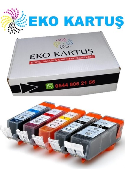 Eko Kartuş Canon Pixma MG-5320 PGI-525-CLI-526  5 Renk Set Muadil Kartuş,