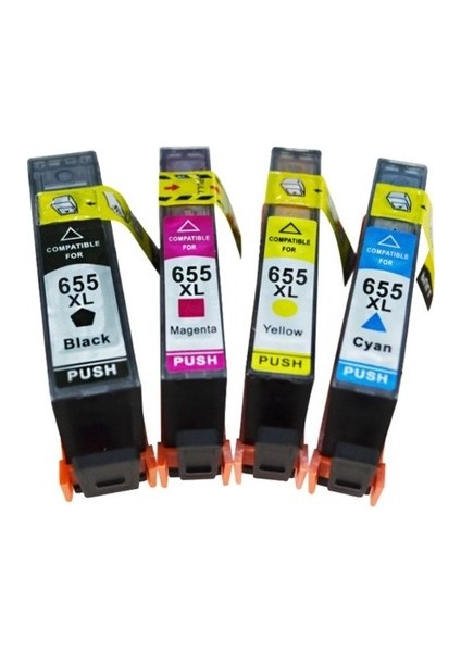 Hp Deskjet Ink Advantage 4615 4 Renk (655XL) Muadil Kartuş,