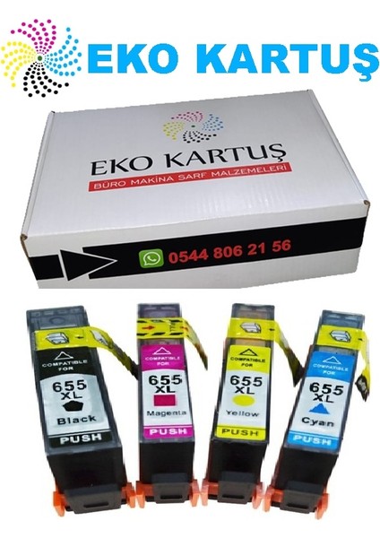 Eko Kartuş Hp CZ283C Yazıcı Kodu, 4 Renk (655XL) Muadil Kartuş,