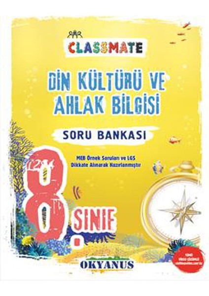 8. Sınıf Din Kültürü ve Ahlak Bilgisi Classmate Soru Bankası