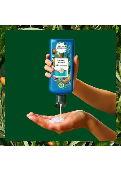 Vegan Şampuan Onarıcı Argan Yağı 400 ml + Saç Bakım Kremi 275 ml + Sprey Yağ 100 ml modelleri