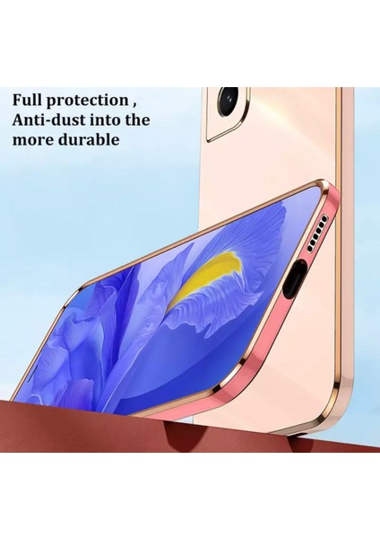 S22 Plus Uyumlu Kılıf Kamera Lens Korumalı Parlak Gold Kenar Elitcase