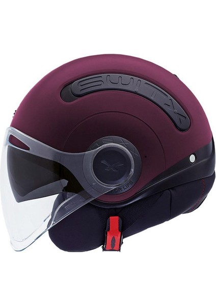 Sx.10 Mat Mor - Açık Motosiklet Kaskı