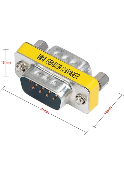Db9 Erkek Erkek RS232 Dönüştürücü Seri Kablo Ara Uzatma Rs 232 Erkek 9 Pin
