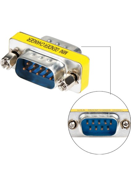 Db9 Erkek Erkek RS232 Dönüştürücü Seri Kablo Ara Uzatma Rs 232 Erkek 9 Pin