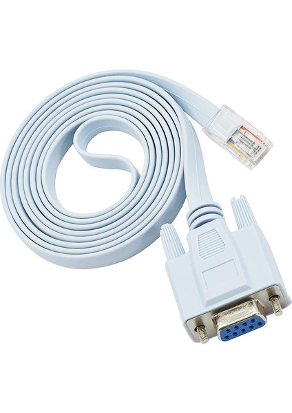 RJ45 - Db9 Rollover Konsol Kablosu, RJ45 Erkek - RS232 Dişi Cisco Kablo RJ45 Erkek Cat5 Ethernet Lan