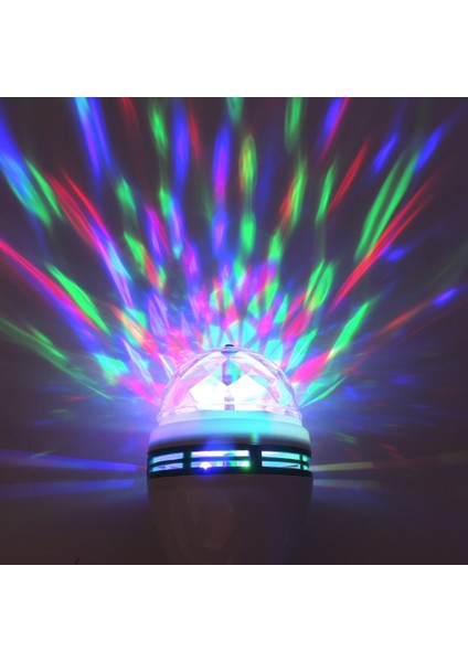 Rgb Renkli Dönen Led Ampul Animasyonlu Lamba