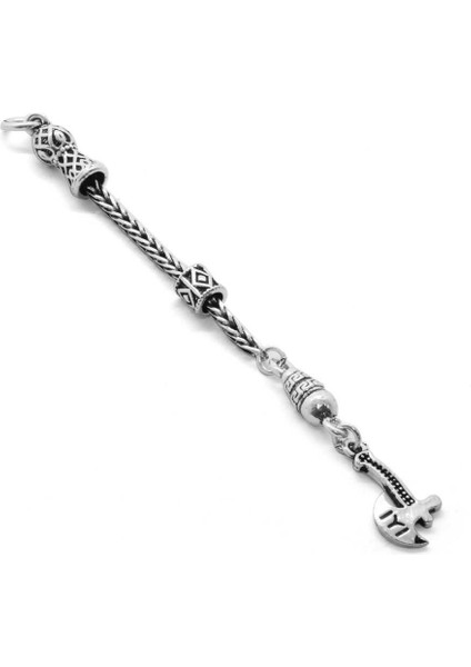 Balta Tasarım Kalın Zincirli 925 Ayar Gümüş Püskül