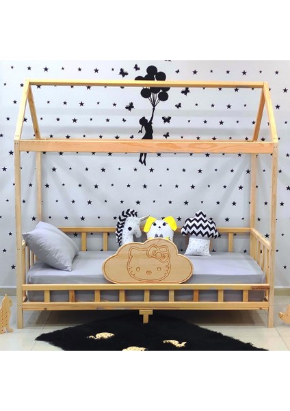 Kitty Montessori Yatak Çocuk Karyola Doğal Ahşap Yatak modelleri