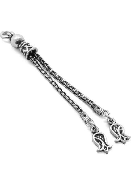 Lale Tasarım 2li Kamçı 925 Ayar Gümüş Püskül