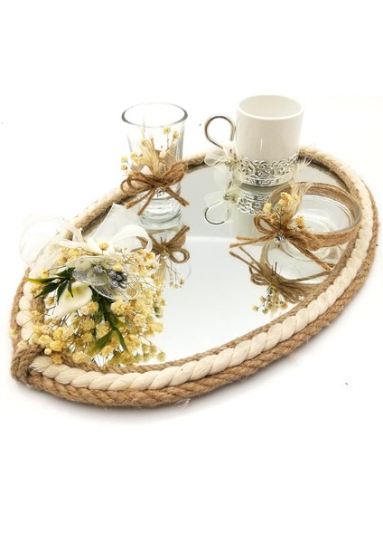 Damat Kahve Fincanı Tepsisi (1 Adet) Beyaz - 53177
