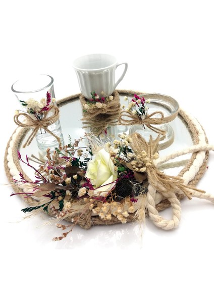 Damat Kahve Fincanı Tepsisi (1 Adet) Beyaz - 53183