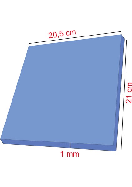 Silikon Termal Ped Soğutucu Termal Silikon Ped 21CMX20,5CMX1MM