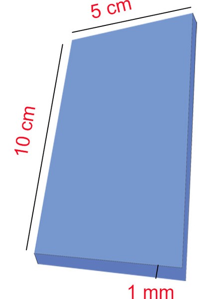 Silikon Termal Ped Soğutucu Termal Silikon Ped 10CMX5CMX1MM