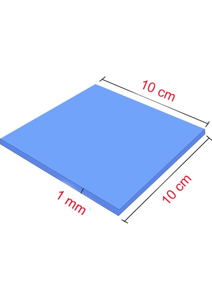 Silikon Termal Ped Soğutucu Termal Silikon Ped 10CMX10CMX1MM