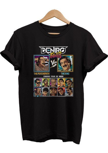 Robert De Niro Film Karakterleri Baskılı %100 Pamuk Oversize T-Shirt