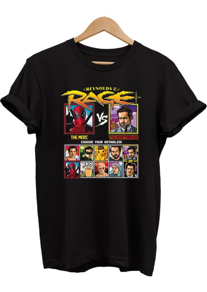 Ryan Reynolds Film Karakterleri Baskılı %100 Pamuk Oversize T-Shirt