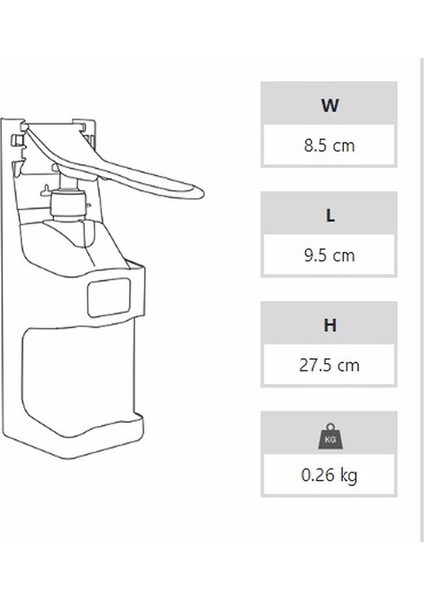 Panjur Dünyasi Dirsek Basmalı Dezenfektan Dispenseri