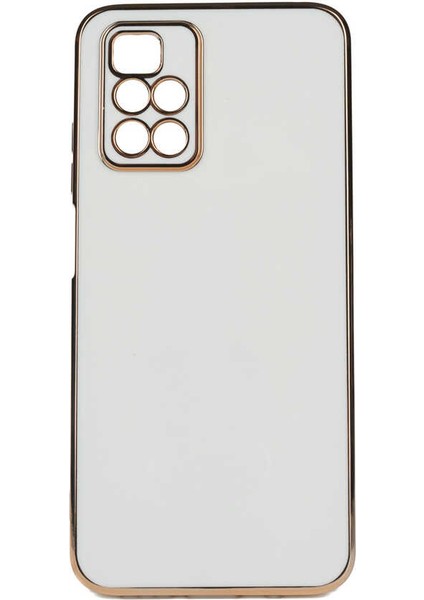 Xiaomi Redmi 10 Kılıf Köşeli Altın Model Kapak