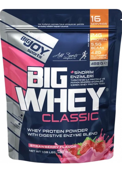 Bıgjoy Bıgwhey Whey Protein Classic 488GR Doyback Çilek