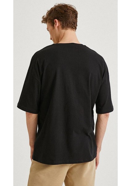 Erkek Siyah Oversize Tişört modelleri