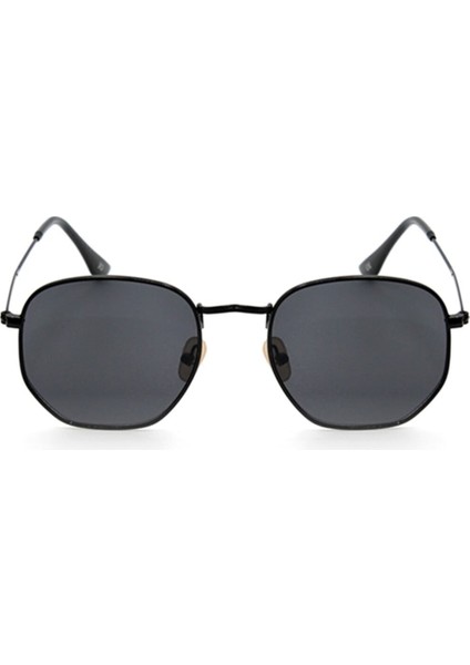 Beşgen Siyah Çerçeve Siyah Cam Unisex Güneş Gözlüğü modelleri