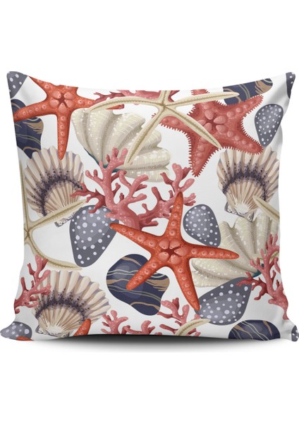 Marin Desenli Dijital Baskılı Yastık Kırlent Kılıfı