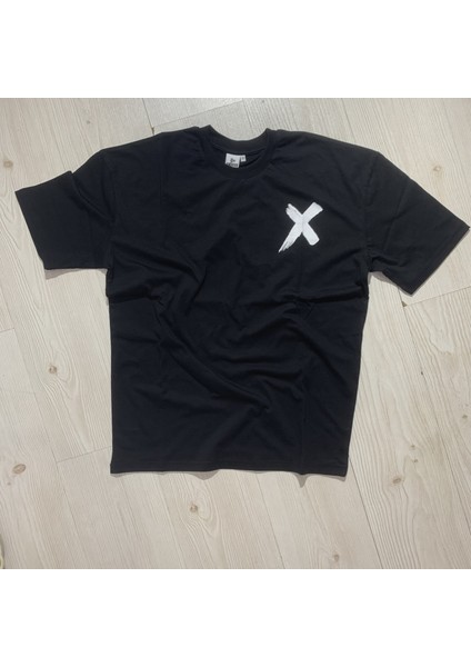 Unisex Ön Arka Baskılı Oversize T-Shirt %100 Pamuk