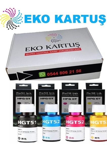 Hp P0R20A4 Renk (GT51XL GT52XL) 90ML Muadil Mürekkep, fiyatları