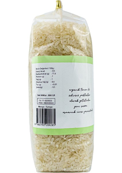 OG natural Organik Sertifikalı Osmancık Pirinç 800 gr