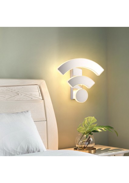 26 cm Wifi Akrilik Duvar Lambası, 220VLED11W Modern Akrilik Koridor Lambası Yatak Odası Başucu Lambası, Sıcak Işık (Yurt Dışından)