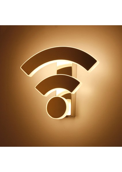 26 cm Wifi Akrilik Duvar Lambası, 220VLED11W Modern Akrilik Koridor Lambası Yatak Odası Başucu Lambası, Sıcak Işık (Yurt Dışından)