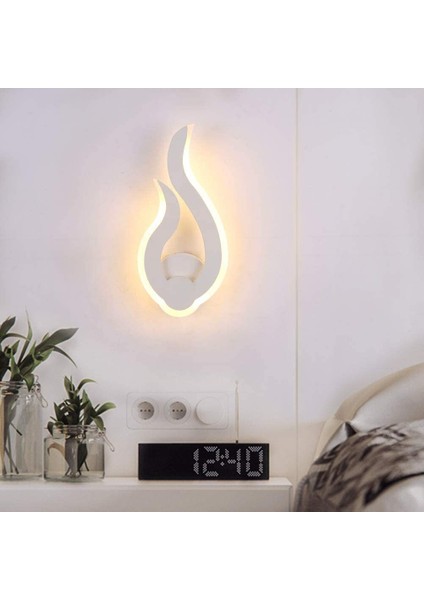 9 W LED Modern Duvar Lambaları 3000-3500 K Sıcak Beyaz Kapalı Alev Gece Işık Duvar Işıkları Yatak Odası Oturma Odası Koridor Sanat Dekorasyon (Sıcak Beyaz) (Yurt Dışından) fırsatları