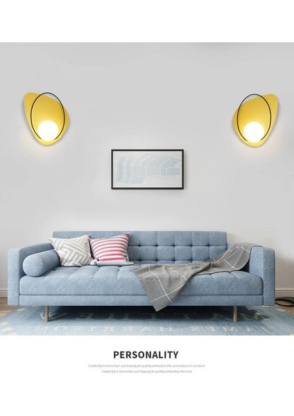 5 W Altın LED Duvar Lambası Yatak Odası Başucu Çalışma Balkon Koridor LED Duvar Lambası (Sıcak Işık) (Yurt Dışından)