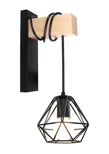Retro Vintage Duvar Işık Endüstriyel Duvar Lambası Gölge Fikstürü Demir Çatı Kafe Bar Ayarlanabilir Aplik Işıkları Wandlamp Dekorasyon LED (C) (Yurt Dışından)