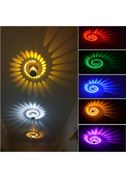 Spiral Delik LED Aplik (Beyaz) (Yurt Dışından)