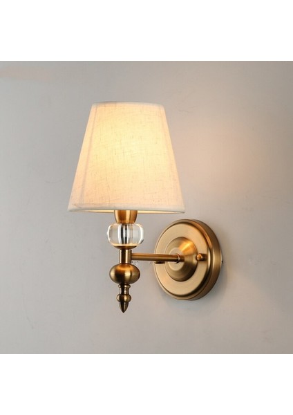 Ülke Retro Duvar Lambası, Bej Bez Kapak Yatak Odası Başucu Lambası Modern Minimalist Oturma Odası LED Koridor Ev Dekorasyon Lamba Tekstil Duvar Lambası LED Kapalı Duvar Lambası (Yurt Dışından)