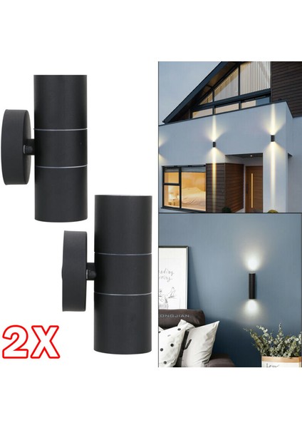 2x Siyah Paslanmaz Çelik Aplik (Yurt Dışından)