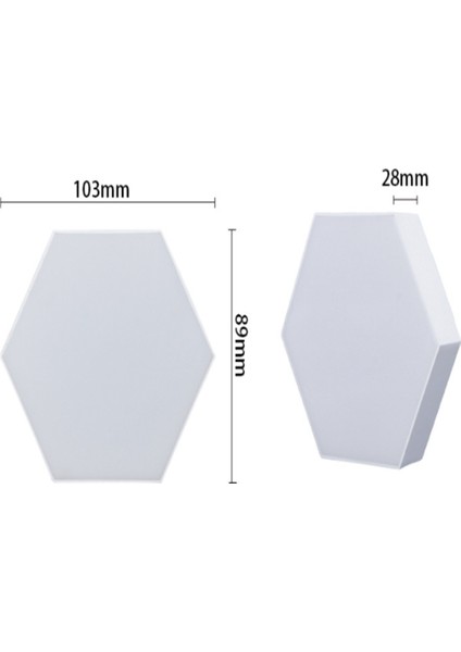 Yaratıcı Ekleme Kombinasyonu Altıgen Işık Petek Işık Dokunmatik Sensör Duvar Işık Gece Lambası Petek Işık Modülü Işık (Beyaz Işık) (Yurt Dışından)