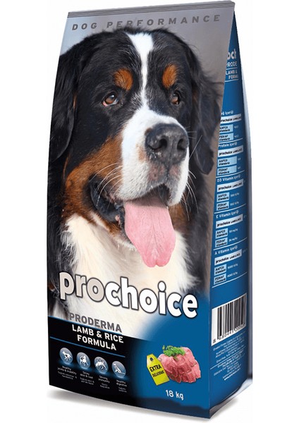 Pro Derma Kuzu Etli Yetişkin Köpek Maması 18 kg
