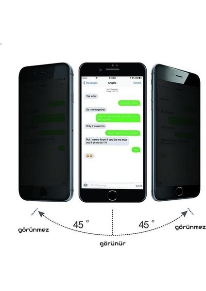 Apple iPhone 8 Plus Privacy Matte Seramık Ekran Koruyucu