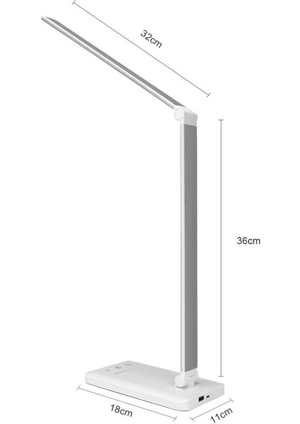 Kademesiz Dim Masa Okuma Işık Katlanabilir Dönebilen Dokunmatik Anahtarı LED Masa Lambası Dc 5 V USB Şarj Portu Zamanlama Masası Lambası | Masa Lambaları (Yurt Dışından)
