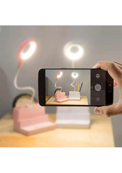 Yaratıcı 3 In1 LED Kalem Tutucu Masa Işık USB Şarj Öğrenci Okuma Kitap Lambası Dokunmatik Yatak Odası Başucu Göz Koruma Masa Lambaları | Masa Lambaları (Yurt Dışından)