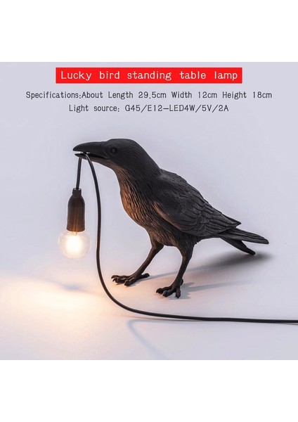 Şanslı Kuş Masa Lambası LED Lamba Oturma Odası Deco Yatak Odası Lambaları Iç Aydınlatma Başucu Lambası Işıkları Ev Dekor Duvar Işık Armatürleri | LED Masa Lambaları (Yurt Dışından) modelleri