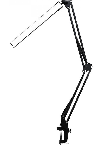 LED Uzun Kol Klip Masa Lambası YG814 Weluot, 10W, Üç Seviye Renk Sıcaklığı, Siyah (Siyah) (Yurt Dışından)